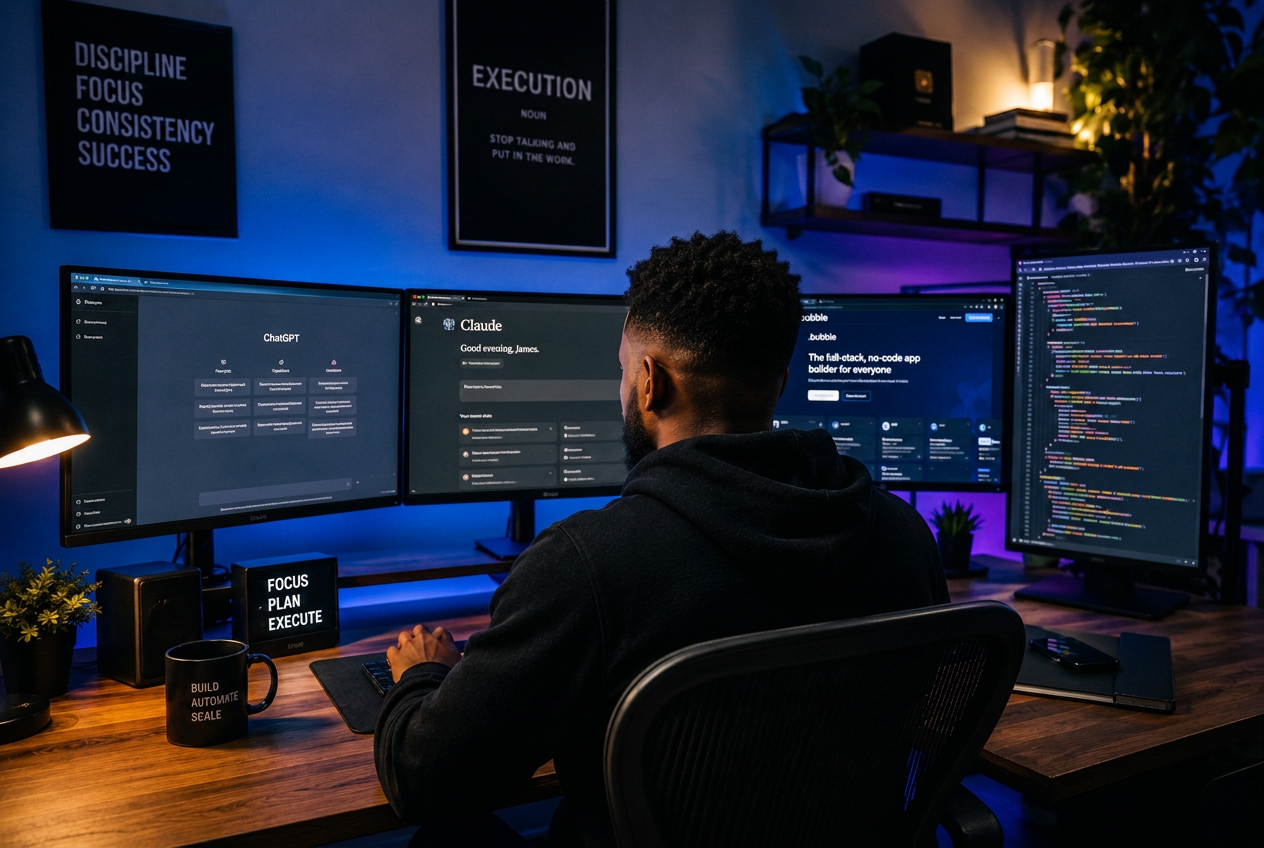 Developer building smarter businesses with AI, automation and code